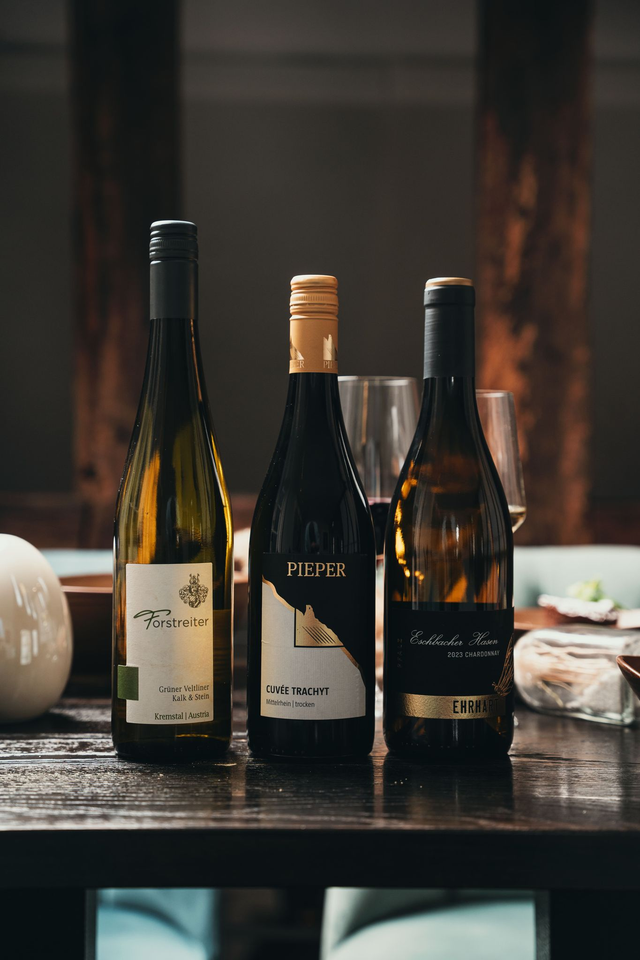 komplette Weinbegleitung, passend zum Menü