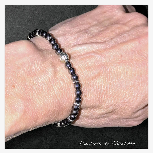 Bracelet "Hématite" 4mm BR-112