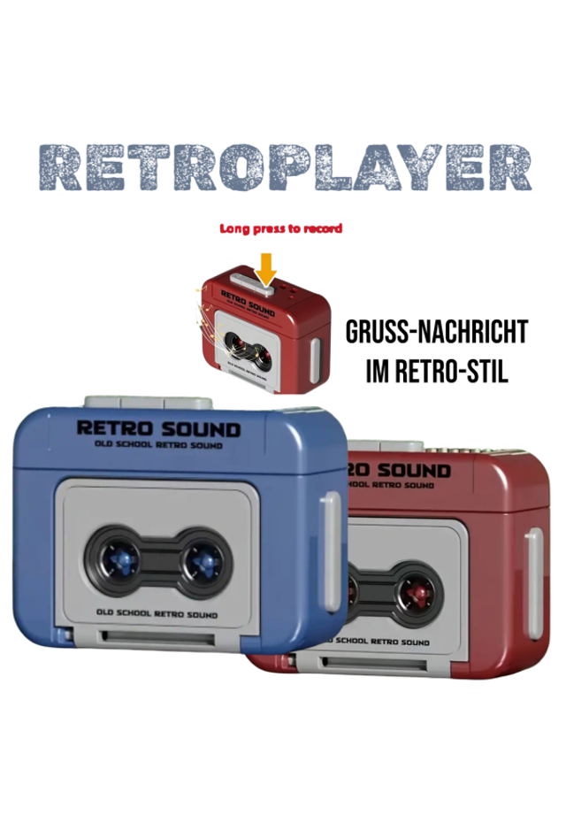 Retro-Kassetenspieler mit Aufnahmefunktion 