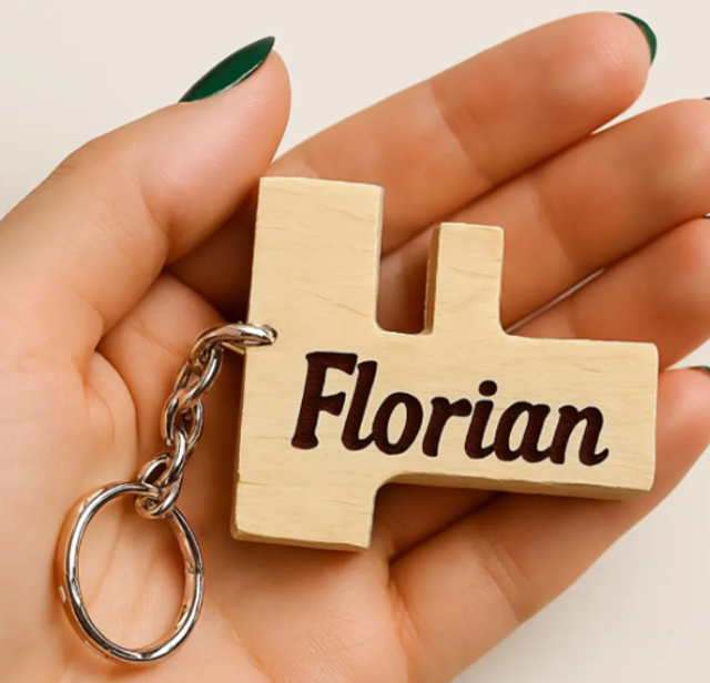 Grav'Wood Charm – Porte-clés en Bois Personnalisable 