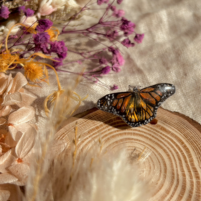 Monarch Butterfly Pin Badge