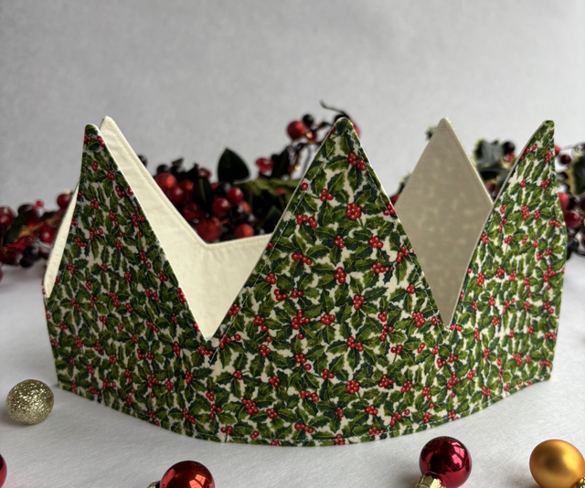 Green Holly Christmas Crown