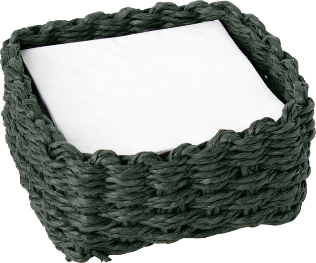 CESTA SERVILLETERO VERDE COCKTAIL