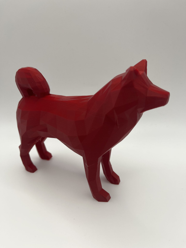 Akita - Poly Statue
