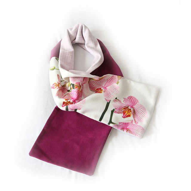 "L'orchidée "- écharpe