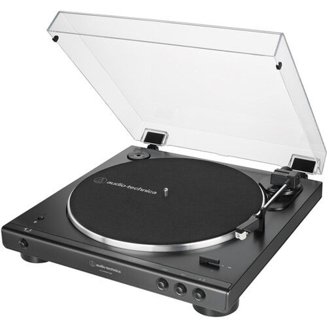 Tocadiscos estéreo automático de dos velocidades con Bluetooth y USB Audio-Technica Consumer AT-LP60XBT-USB-BK (negro)