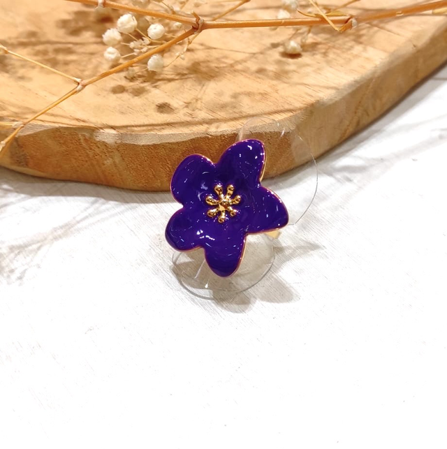 Bague fleur émail Oriane 