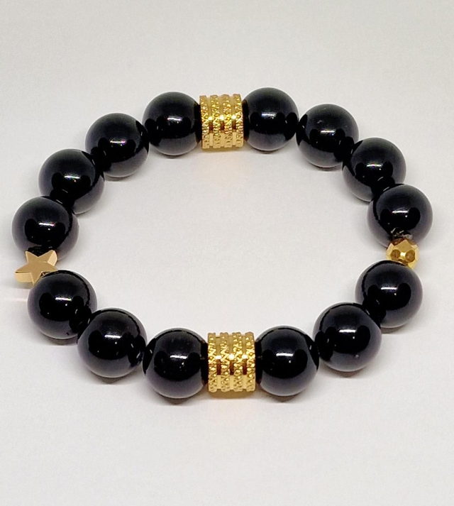 Bracelet Tourmaline noire XL en 1,2 cm