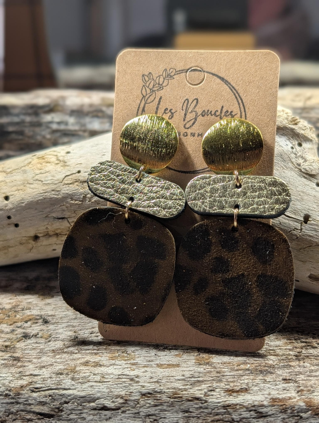Boucles d'oreilles Collection Simone si054 léopard 