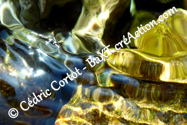 Impression sur alu dibond - Reflets et cours d'Eau (ref P1170490)