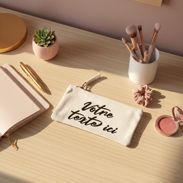 Trousse personnalisée avec votre texte