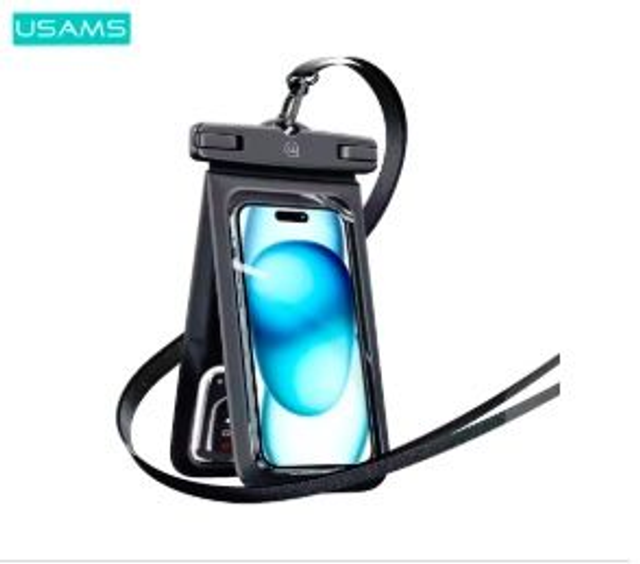 Pochette de Protection Étanche Usams YD014 à Double Poche IP68 Noir réf: 6958444910352