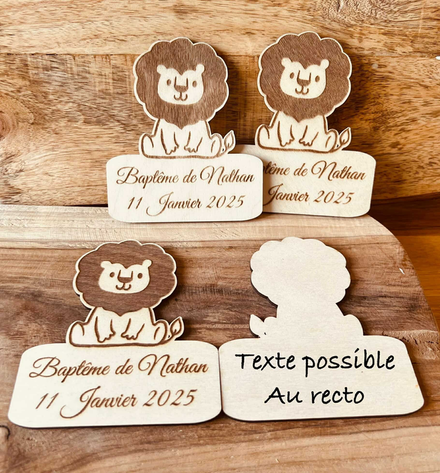 Faire-part baptême naissance anniversaire en bois