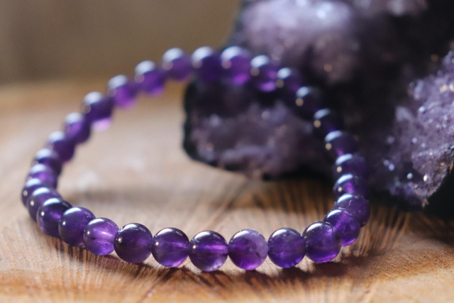 Bracelet AMÉTHYSTE 8mm - Calme et Apaisement 