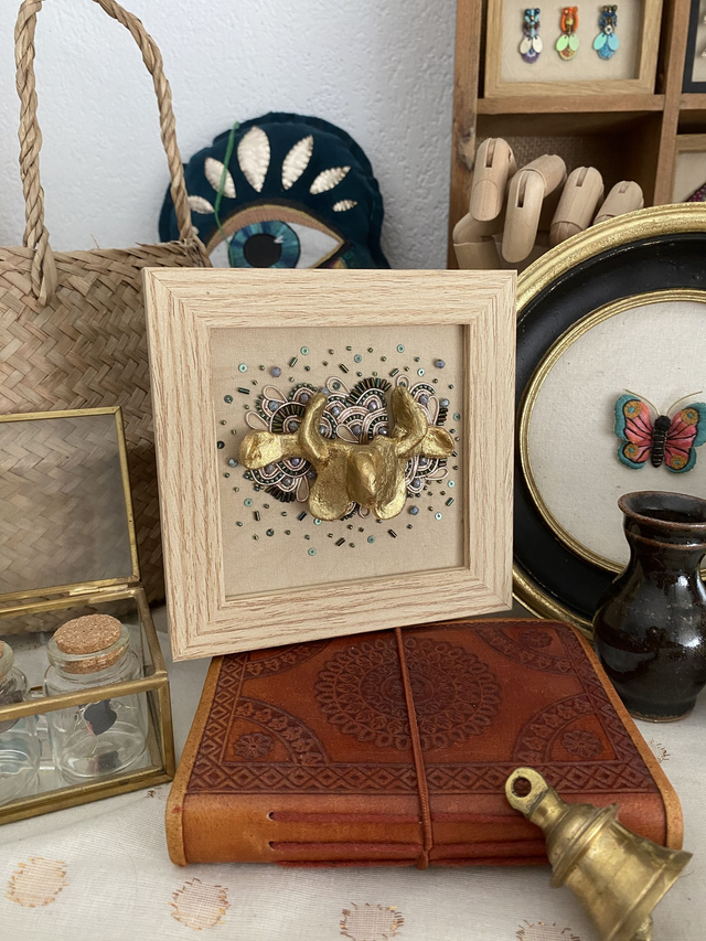 Cadre vertèbre vert