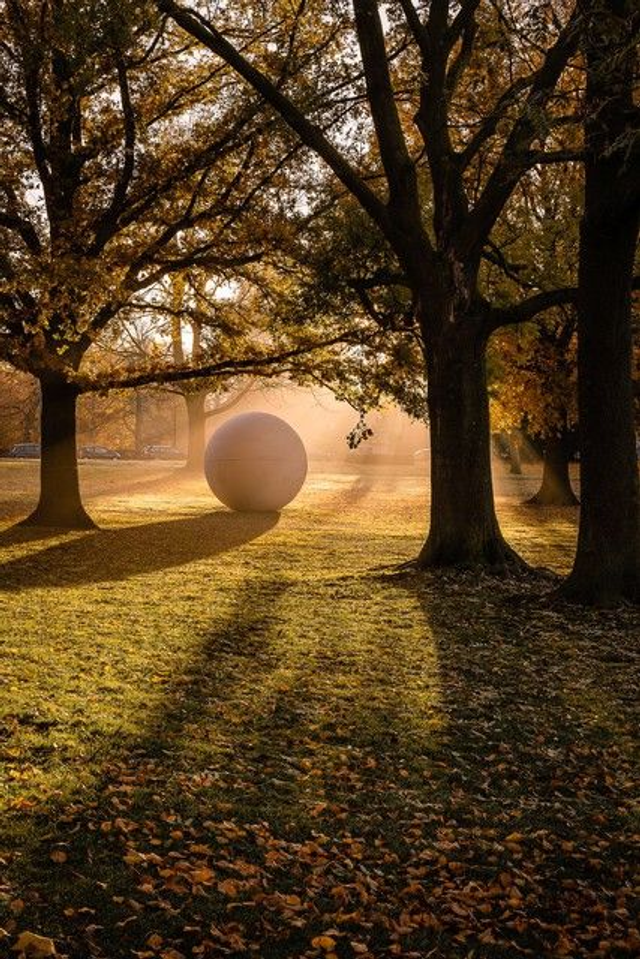 Aaseekugel im Herbstlicht