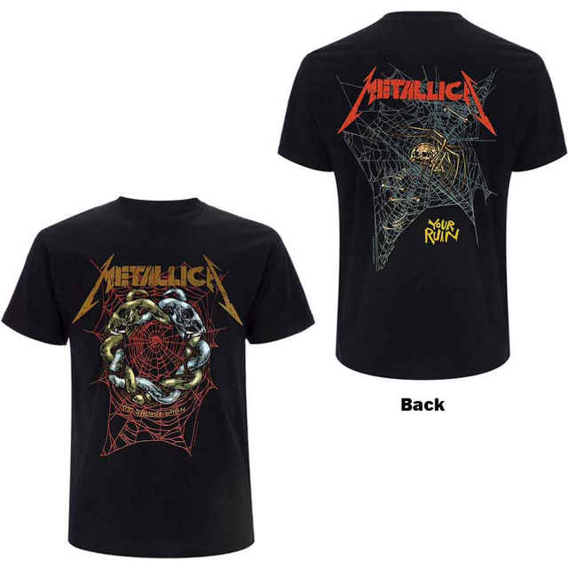 METALLICA UNISEX T-SHIRT: RUIN/STRUGGLE (BACK PRINT)
