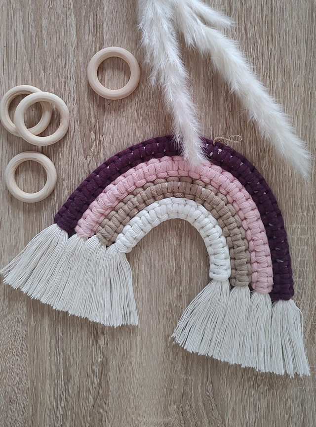 Arc-en-ciel macramé - Déco murale bohème - ROZY