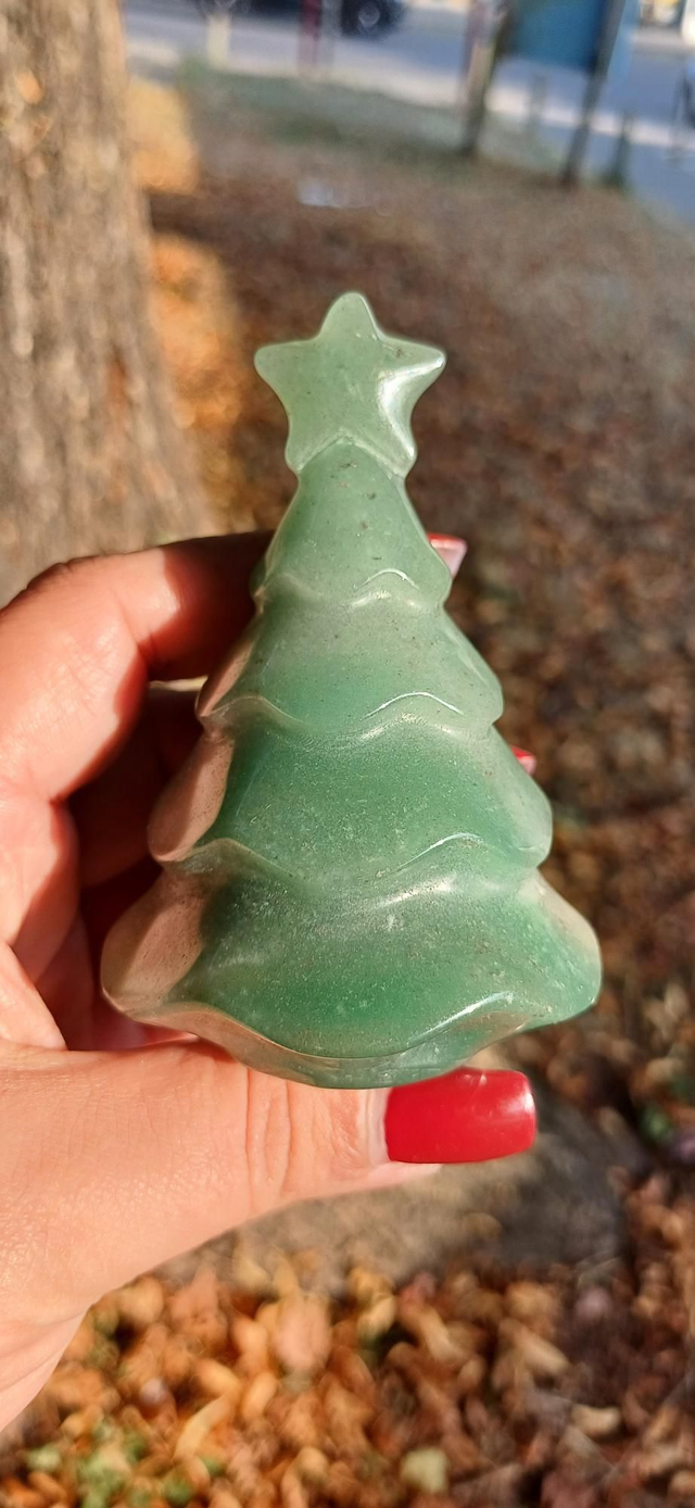 Green Aventurine Christmas Tree