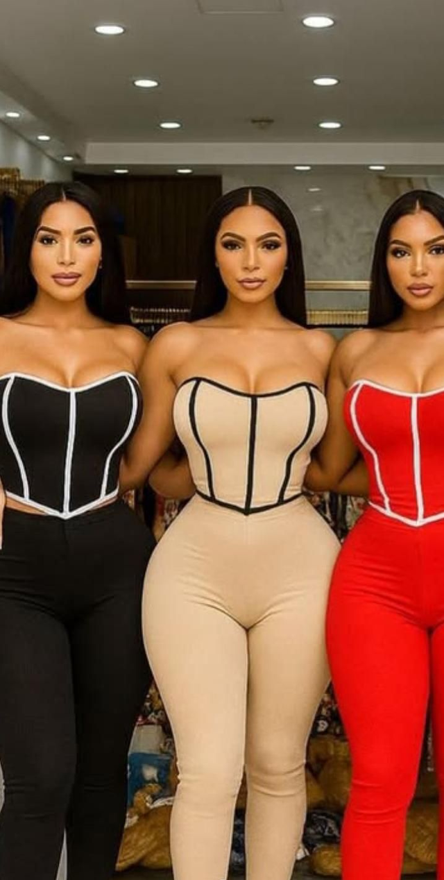 Ensemble jupe ou pantalon bustier 