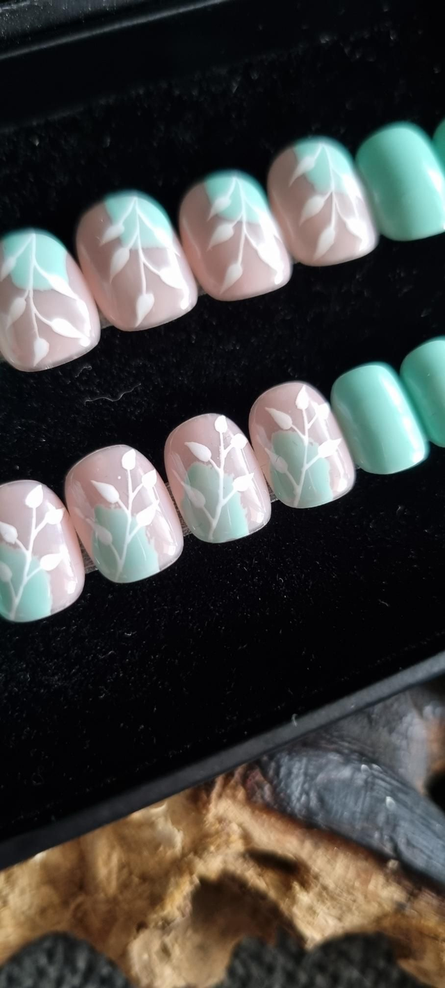 Mint flower little carré xs