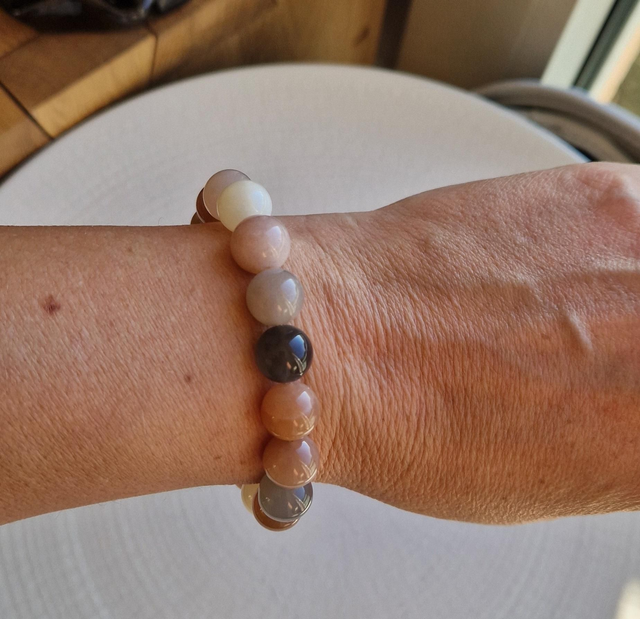 Bracelet PIERRE DE LUNE multicolore 10mm