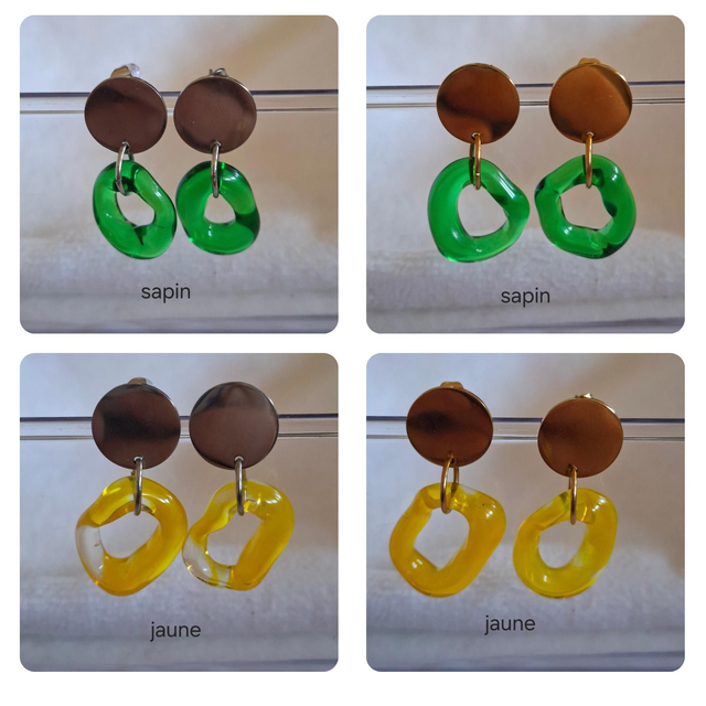 Boucles d'oreilles Organique