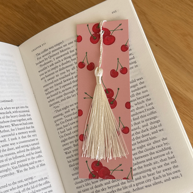 Marque-page &quot;Smoothie III &quot; cartonné Cerises