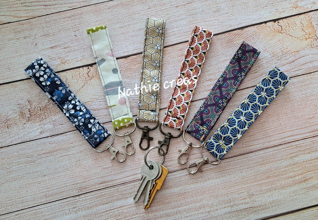Porte clefs dragonne riad bleu