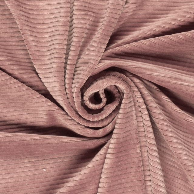 Velours stretch Vieux Rose