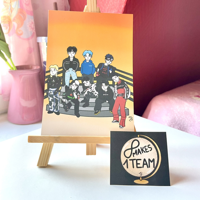 Lot Fanart ATEEZ et sticker ATINY