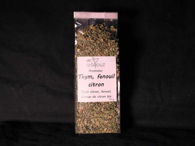 Aromate : Thym, fenouil, citron