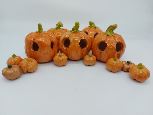 Miniature Ceramic Pumpkins