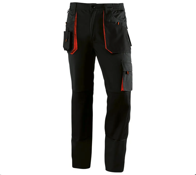 Pantalon Largo JUBA mod. 961  TOP RANGE  Negro / Naranja