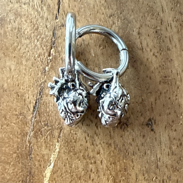 Orecchini cuore anatomico 26AA-19