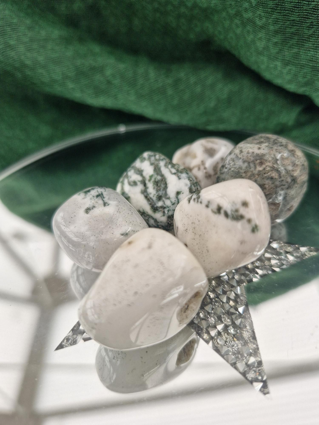 Moss agate Tumblestone