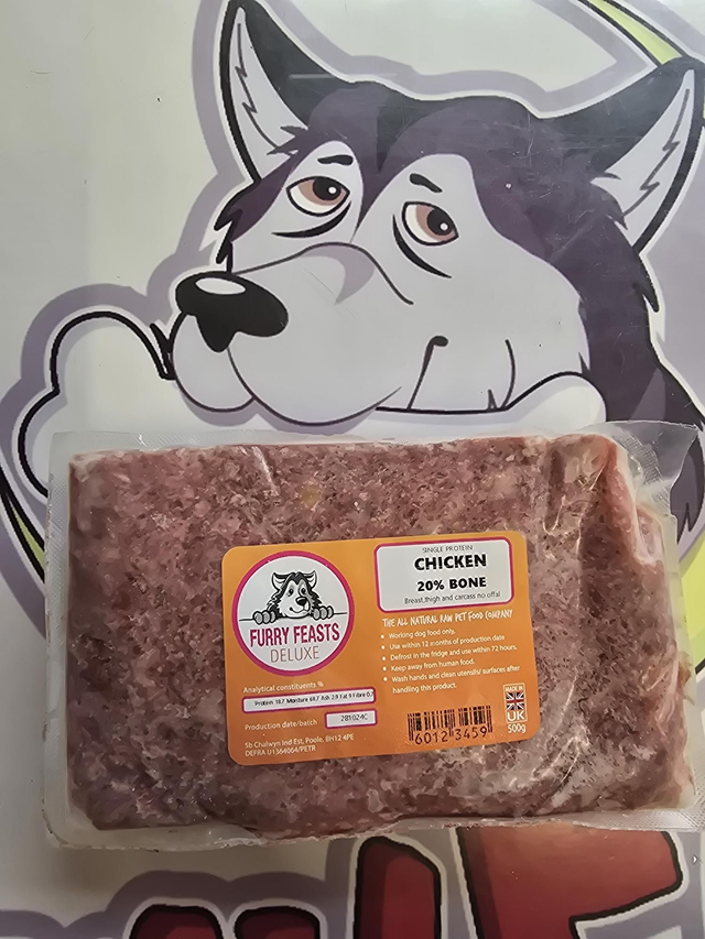 Chicken With 20% Bone 500g Flat Pkt