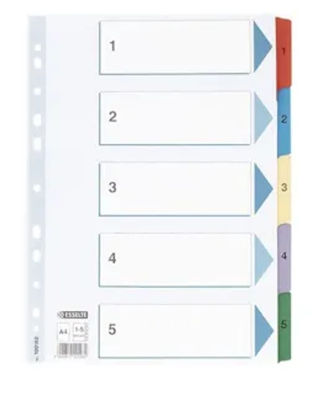 Register ESSELTE A4 1-5