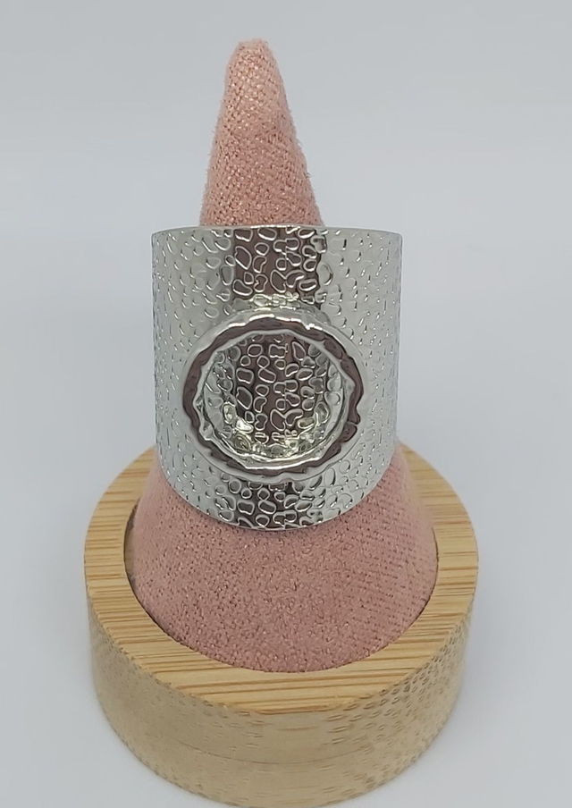 Bague large  anneau argenté