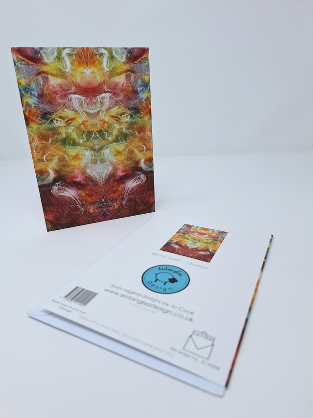 Wool Spirit - Queen blank greetings card, art card   