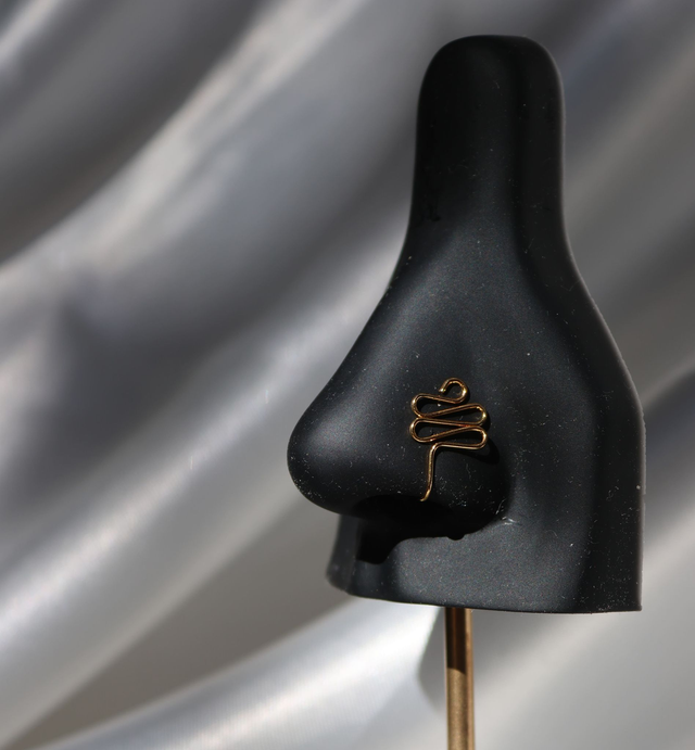 Faux piercing de nez Spirale doré