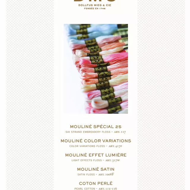  DMC Printed Embroidery Shade card