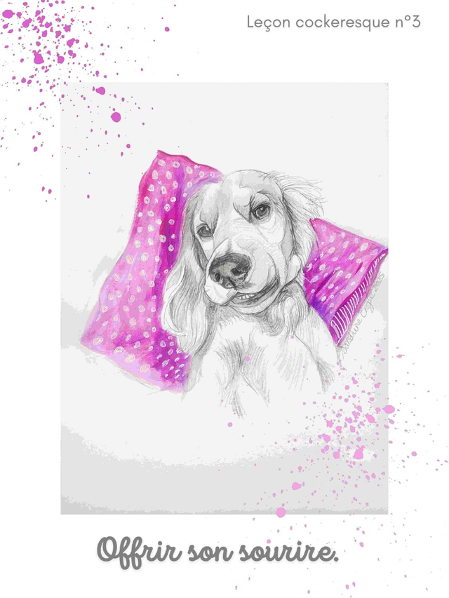 Affiche illustration offrir son sourire