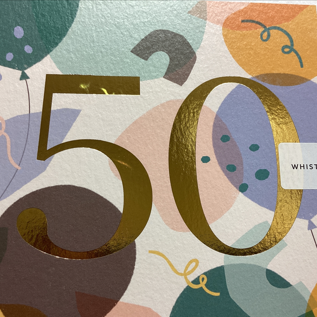 Birthday Age 50th (Balloons) WF