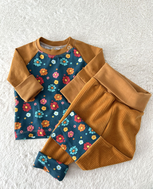 T-shirt manches longues «Ocre et Capucine»