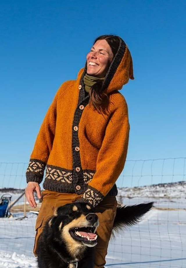 Qanik Sweater Kit - Col 09 - (Hooded Ochre Cardigan - Troll) Wool &amp; Pattern - Linka Neumann