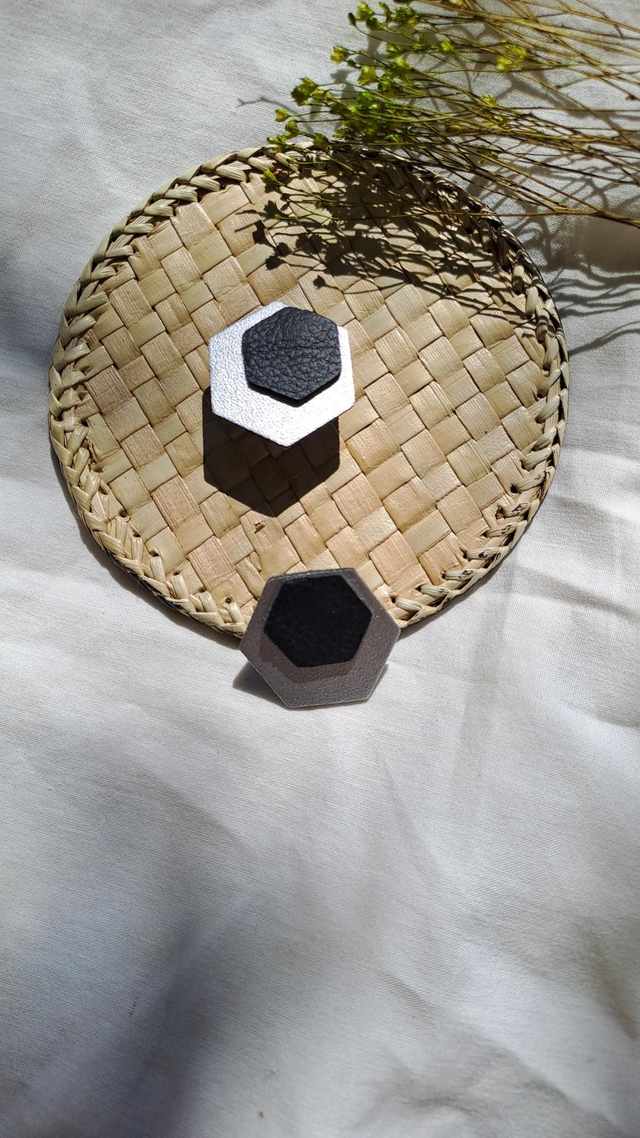 Boucles d'oreilles en matière végétale de pommes