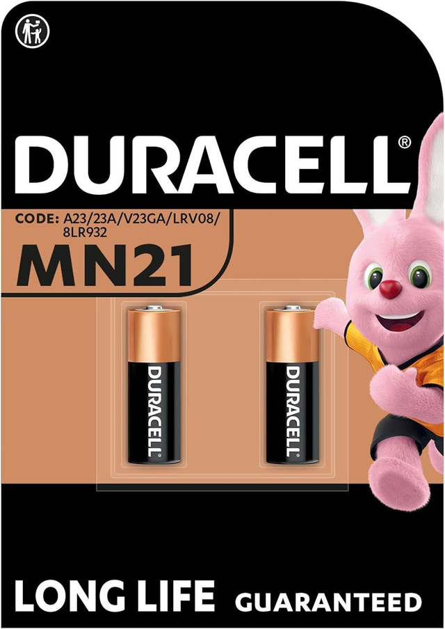 Blister de 2 pilas alcalinas  DURACELL  12V  mod.  MN21 / 23A