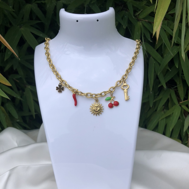 Cherry*collier breloques 