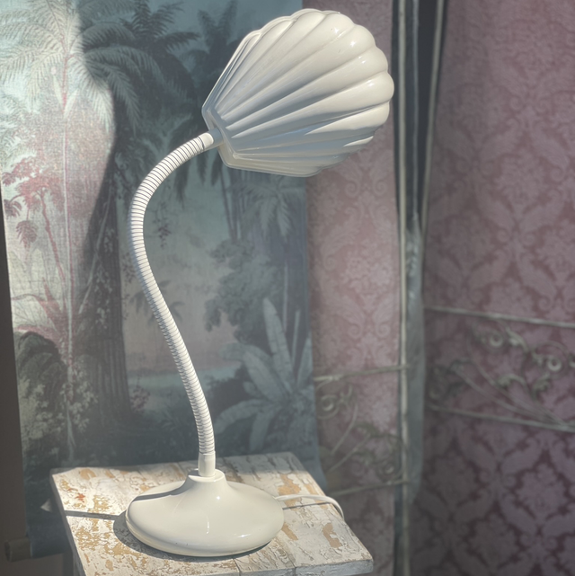 Weiße Muschelleuchte Schreibtischleuchte 